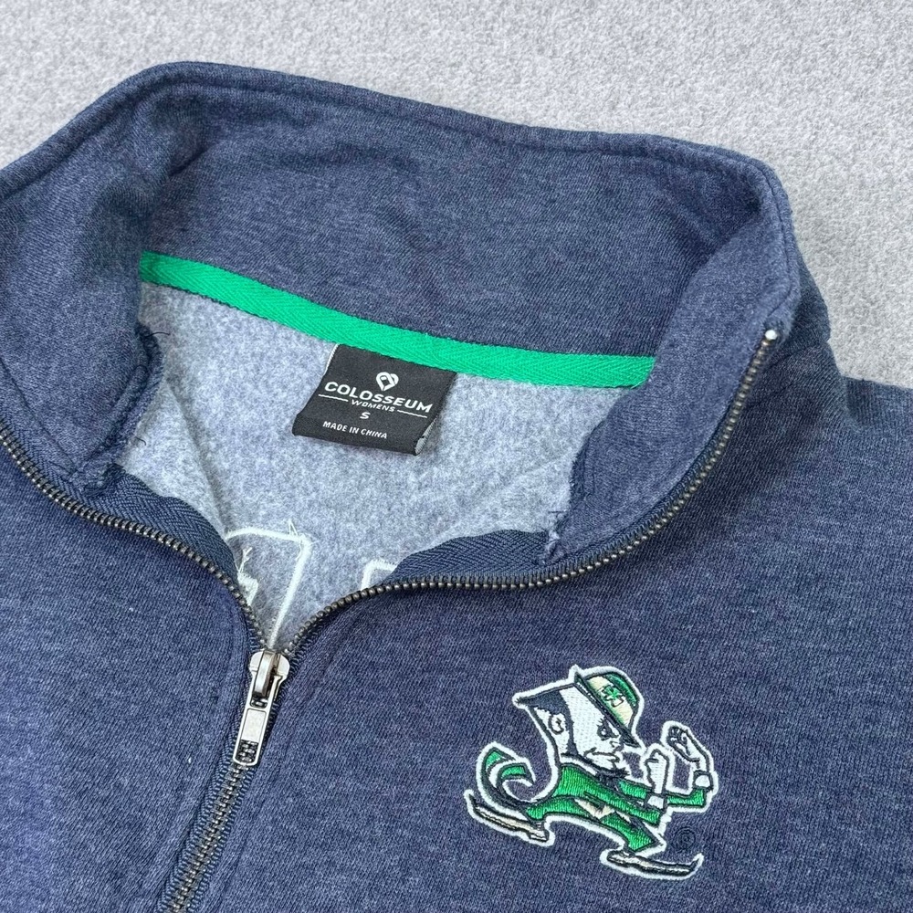 Colosseum Notre‎ Dame Fighting Irish Spellout Women's Size S 1/4 Zip Pullover